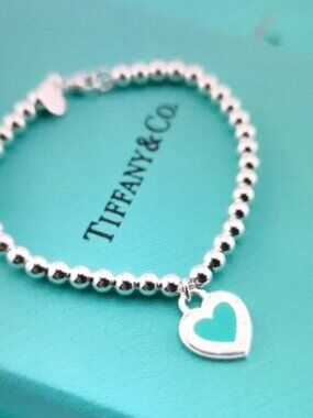 Tiffany & Co. Silver Heart Charm Bracelet